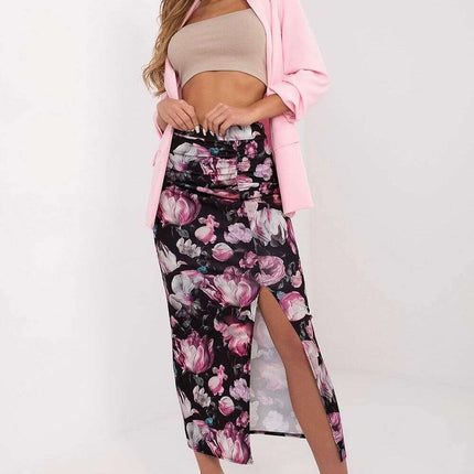 Black Midi Skirt Model 208949 For Women Elegant Versatile