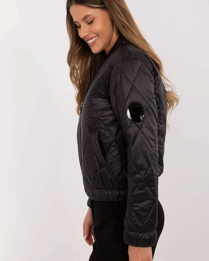 Womens Bomber Jacket 208982 Nylon Wind Resistant Short