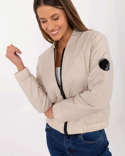 Womens Bomber Jacket 208982 Nylon Wind Resistant Short