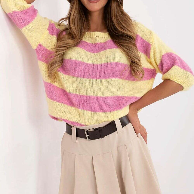 Casual Multicolor Striped Jumper Model 209483 Soft Knit