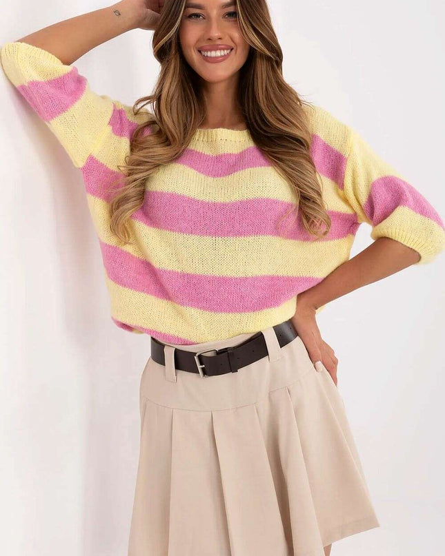 Casual Multicolor Striped Jumper Model 209483 Soft Knit