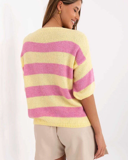 Casual Multicolor Striped Jumper Model 209483 Soft Knit