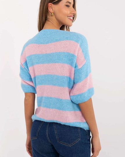 Casual Multicolor Striped Jumper Model 209483 Soft Knit