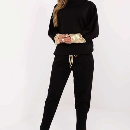 Set 209499 Elegant Pink Viscose Elastane Blouse and Trousers