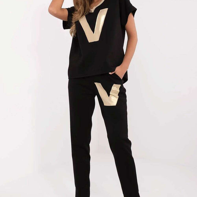 Set Model 209502 Women Blouse And Shorts Set Viscose Blend