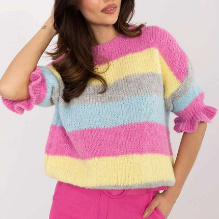 Women's Striped Jumper 209520 Knitwear for Everyday Wear
