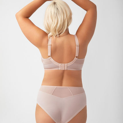 Gorsenia Lingerie Soft Comfort Bra with Adjustable Straps and Lace Tri