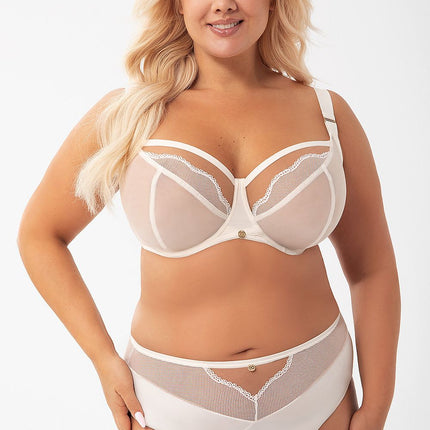 Gorsenia Lingerie Soft Comfort Bra with Adjustable Straps & Lace Detai