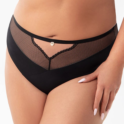 Gorsenia Lingerie Women's Comfort Fit Lace Trim Panties, Soft Cotton