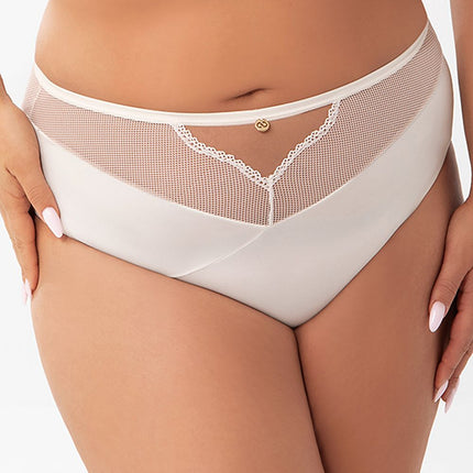 Gorsenia Lingerie Women's Comfort Fit Lace Trim Panties, Soft Cotton