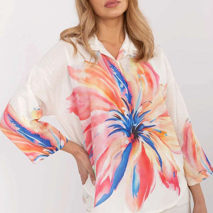 Shirt Model 209677 Breathable Linen Blend Shirt For Women