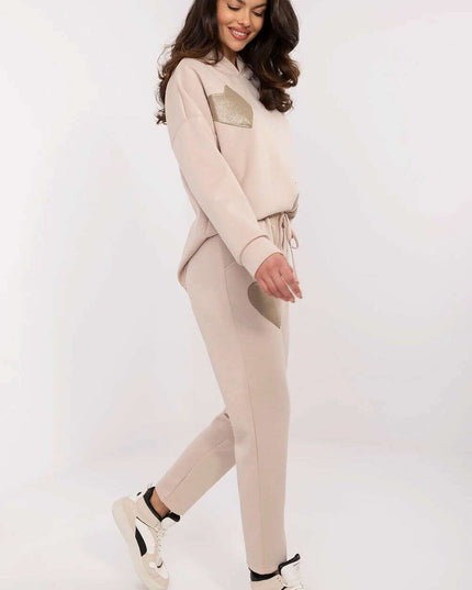 Beige Womens Tracksuit Set 209695 Casual Comfort Everyday