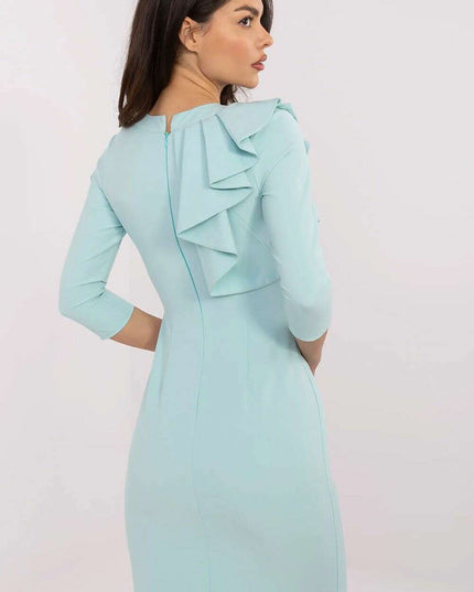 Lakerta Elegant Frill Design Cocktail Dress with Chic Sleeves