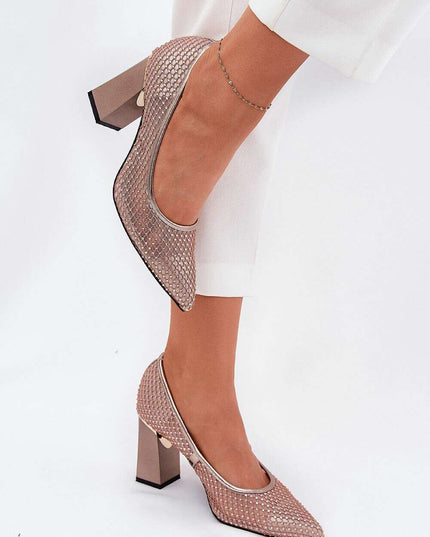 Block heel pumps model 209778