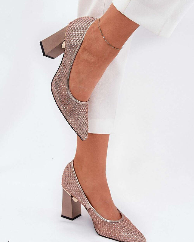 Block heel pumps model 209778