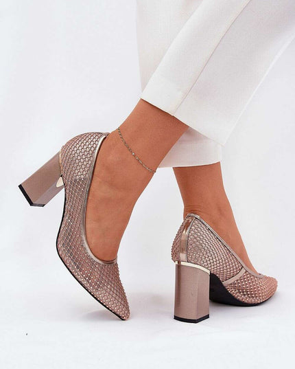 Block heel pumps model 209778
