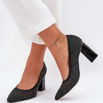 Block heel pumps model 209778