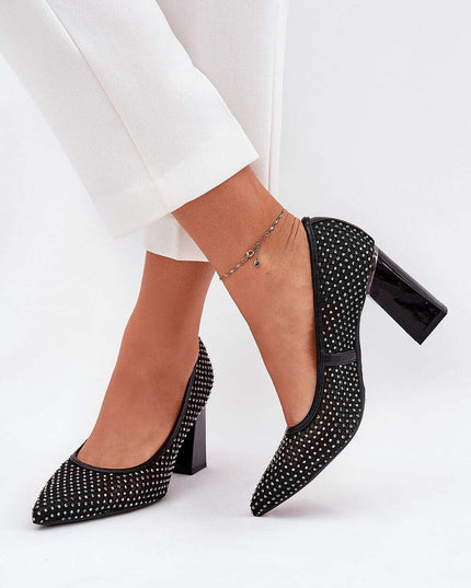 Block heel pumps model 209778