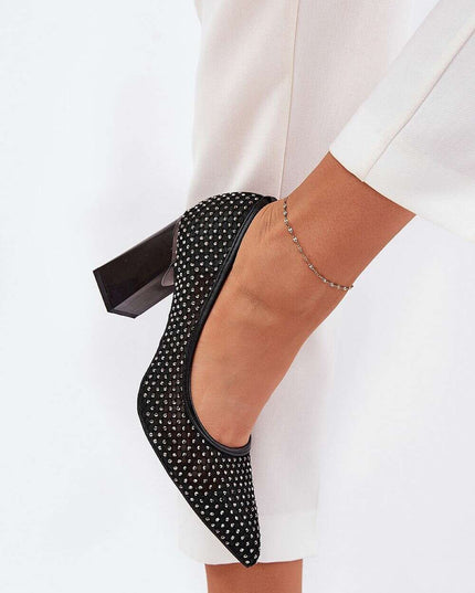 Block heel pumps model 209778