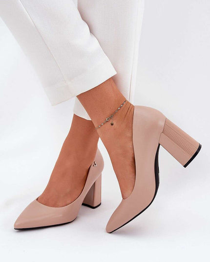 Block heel pumps model 209781