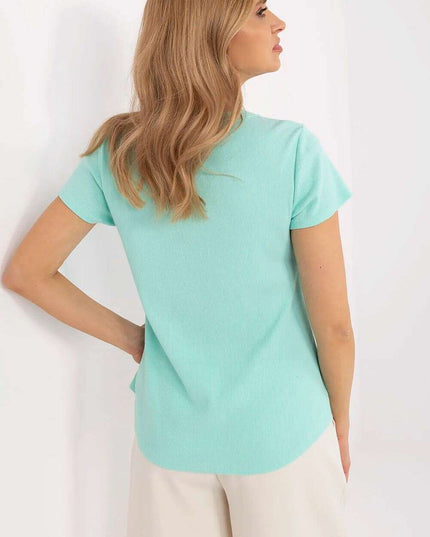 Green Blouse Model 209822 Fitted Cotton Elastane Blend
