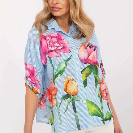 Shirt Model 209677 Breathable Linen Blend Shirt For Women