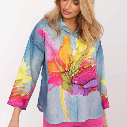 Shirt Model 209677 Breathable Linen Blend Shirt For Women