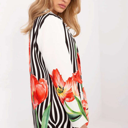 Italy Moda Floral Print Jacket For Women Casual Chic