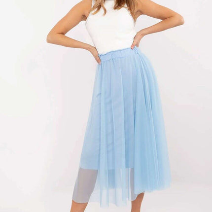 Yellow Tulle Midi Skirt Model 209831 By Italy Moda Label