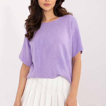 Short Sleeve Sweater Model 209981 Versatile Wardrobe