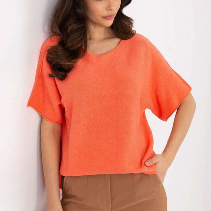 Short Sleeve Sweater Model 209981 Versatile Wardrobe