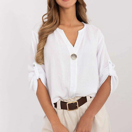 Blue Blouse Model 210019 For Women Workwear Everyday