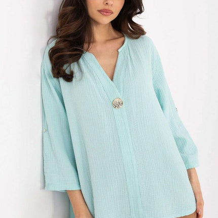 Blue Blouse Model 210019 For Women Workwear Everyday