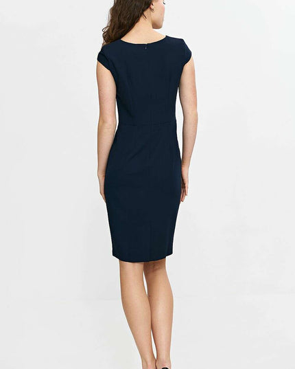 Navy Daydress 210069 Fitted Knee Length Pencil Dress