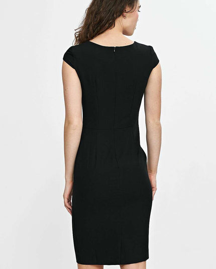 Navy Daydress 210069 Fitted Knee Length Pencil Dress