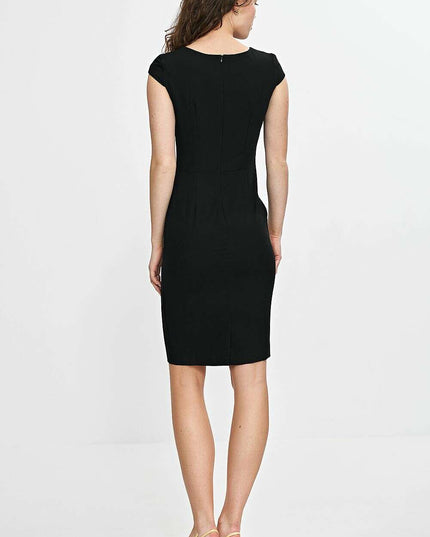 Navy Daydress 210069 Fitted Knee Length Pencil Dress