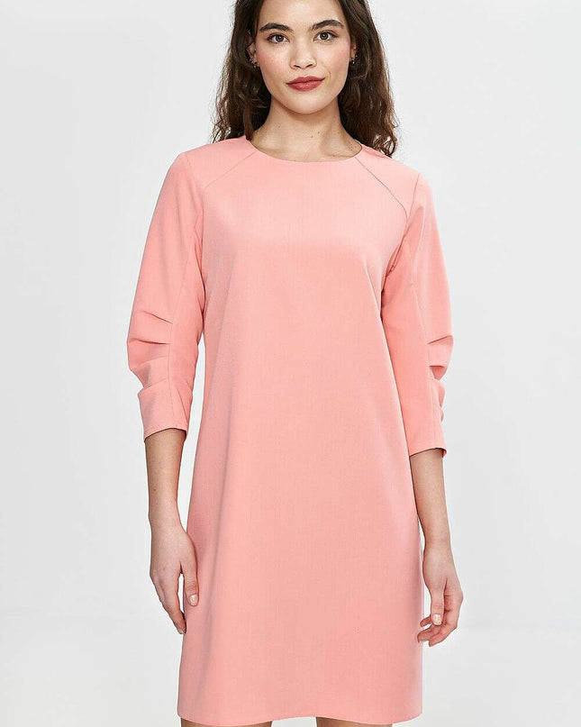 Pink Daydress 210071 A Line Knee Length Back Zipper