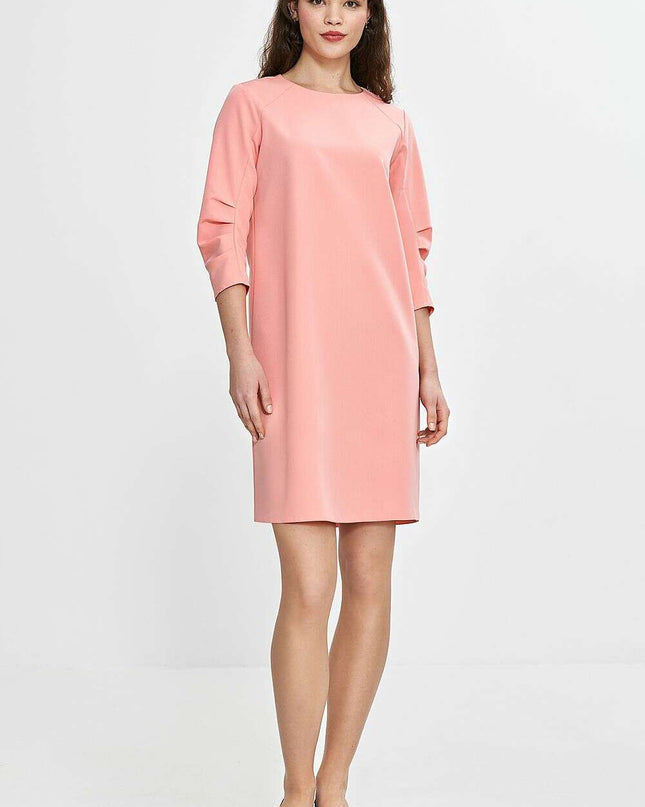 Pink Daydress 210071 A Line Knee Length Back Zipper