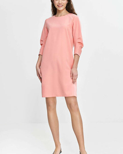 Pink Daydress 210071 A Line Knee Length Back Zipper