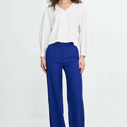 Pink Viscose Oversized Blouse With Balloon Batwing Sleeves