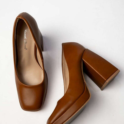 Block heel pumps model 210549