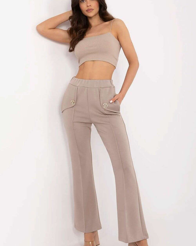 Beige Tracksuit Trousers Model 210961 for Women Versatile