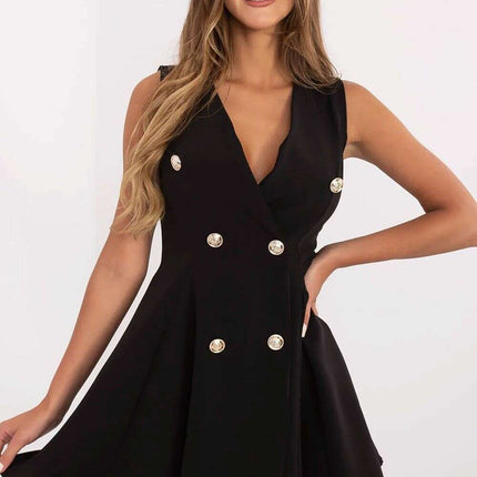 Blue Daydress Model 211263 With Blazer Inspired Silhouette