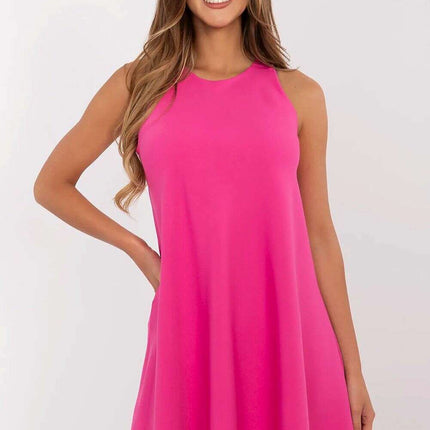 Pink Daydress Model 211290 Trapeze Silhouette For Occasions