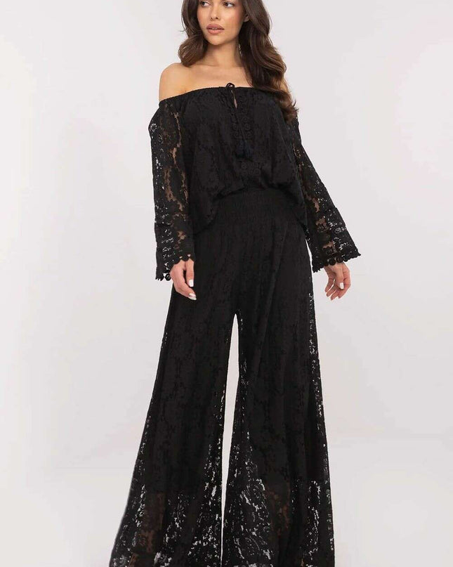 Elegant Lace Palazzo Trousers Model 211435 for Women