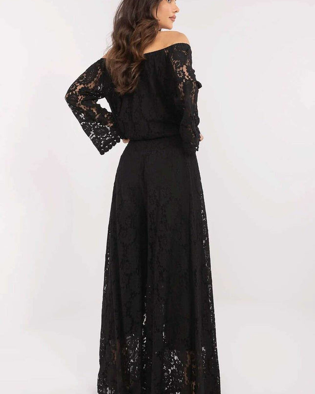 Elegant Lace Palazzo Trousers Model 211435 for Women