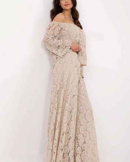 Elegant Lace Palazzo Trousers Model 211435 for Women