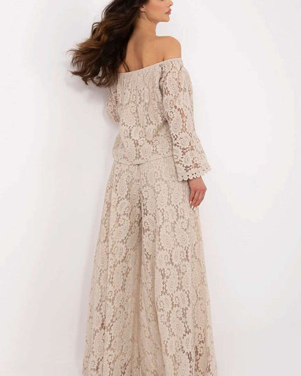 Elegant Lace Palazzo Trousers Model 211435 for Women