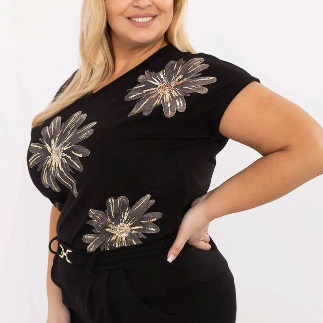 Plus size blouse model 211736