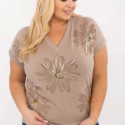 Plus size blouse model 211736